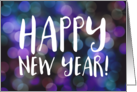 Happy New Year! business bokeh card