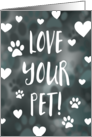 Love Your Pet Day bokeh lights card