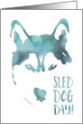 Sled Dog Day, blank inside card