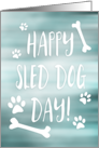 Happy Dog Sled Day, blank inside card