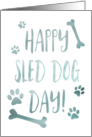 Happy Sled Dog Day, blank inside card