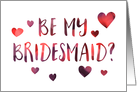 Be My Bridesmaid Invitation, blank inside card