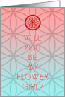 will you be my sacred flower girl? card