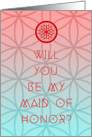 will you be my sacred maid of honor? card
