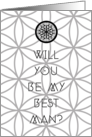 will you be my sacred best man? card