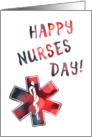 happy nurses day, blank inside card