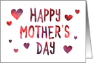 happy mother’s day bokeh hearts, blank inside card