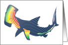 Hammerhead Shark Color Swirl card