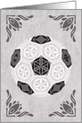 Soccer Sacred Geometry Happy Birthday card