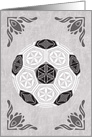 Soccer Sacred Geometry Thank You Coach card