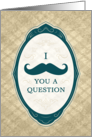 Mustache Best Man Invitation Vintage Frame card