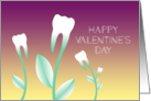 Happy Valentines Day Dentist Flowering Teeth card