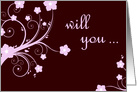 will you be my flower girl? card