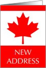 new address (canadian flag) card