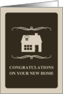 congratulations on your new home : mod house card