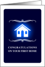 congratulations on your first home : mod house card