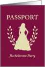 Bachelorette Party Invitation Passport card