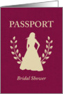 Bridal Shower Passport Invitation card