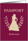 Bridesmaid Passport card