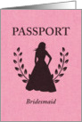 Bridesmaid Passport card