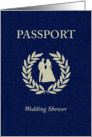 Wedding Shower Passport Invitation card