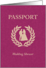 Wedding Shower Passport Invitation card