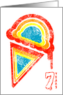 7 years old ice cream dripz card