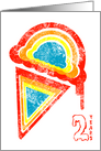 happy 2nd birthday ice cream dripz card