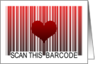 I Love You Barcode card