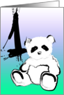 1st Birthday Party Invitation : Ink Panda card