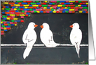 bird bricks : graffiti wall card