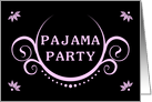 elegant pajama party invitation card