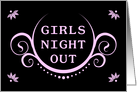 girls night out party invitation card
