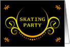 roller skating party invitation card