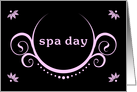 spa day invitation card
