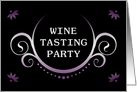 wine tasting party invitation card