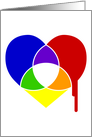 color chart heart : i love you card