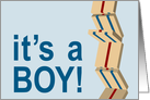 jacob’s ladder : it’s a boy baby announcement card