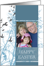 happy easter : silhouscreen birds photo card