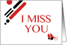 i miss you : mod birds card