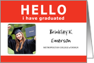 hello, i have graduated : photo card