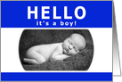 hello, it’s a boy! : customizable photo card