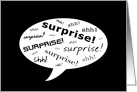 shh! surprise! surprise party invitation card