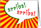 arriba! arriba! comic speech bubble fiesta invitation card