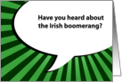 irish boomerang joke : happy st. patrick’s day card