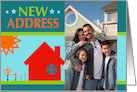 new address photo card (colorful home) card