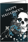 happy halloween party invitation : hi-fi skeleton card