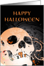 happy halloween party invitation : hi-fi skull card