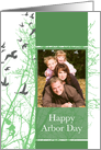 Happy Arbor Day photo card : silhouscreen tree card