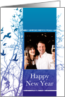 Happy New Year photo card : silhouscreen tree card